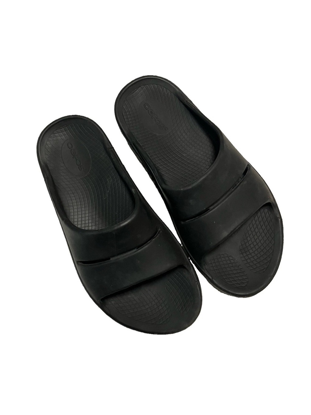 Oofos OOahh Black Beach Walking Outdoor Recovery Slide Sandals Women’s Size 8
